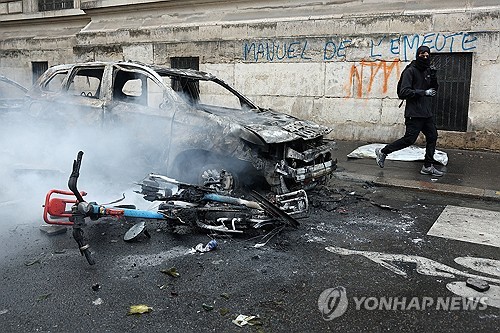 프랑스 시위 현장