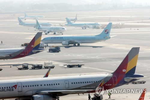 대한항공과 아시아나항공 여객기