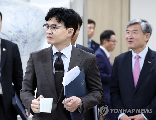 (서울=연합뉴스) 임헌정 기자 = 한동훈 법무부 장관이 27일 서울 용산 대통령실 청사에서 열린 국무회의에 참석하고 있다. 2023.6.27 kane@yna.co.kr