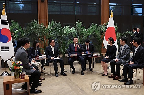 한일 스타트업 간담회 발언하는 윤석열 대통령