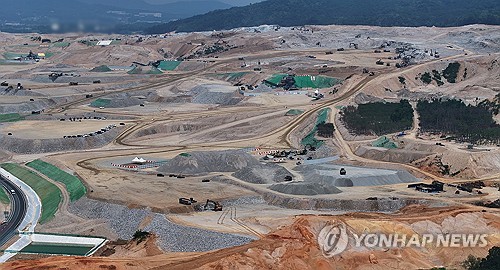 공사 진행 중인 경기 용인 반도체 클러스터 부지