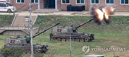화염 내뿜는 K-9 자주포