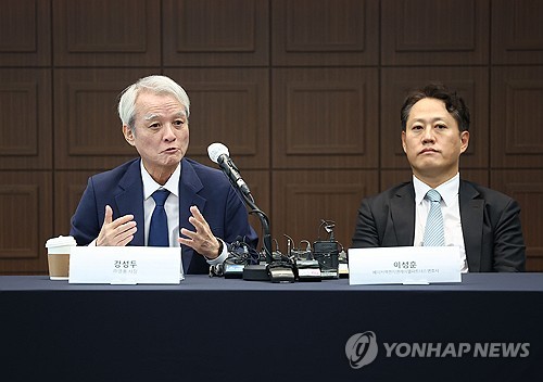 발언하는 강성두 영풍 사장