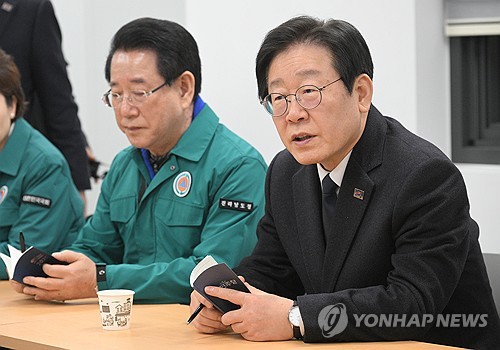 [항공 참사]이재명 "사고 수습이 가장 중요…모든 다하겠다"_한종화