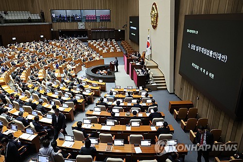 野 주도 '주주 충실의무' 상법개정안 국회 본회의 통과(종합)_정지서