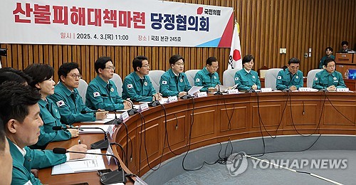 與, 추경에  '산불 극복 지원' 3조 배정 정부에 요청_온다예