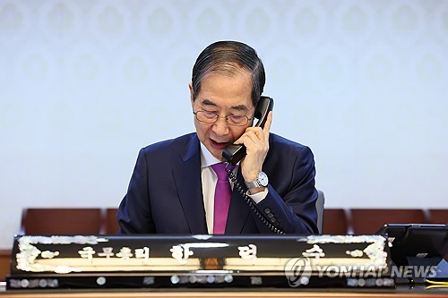 韓대행·트럼프, 첫 통화…'관세.조선.LNG.방위비' 논의(종합4보)_정지서