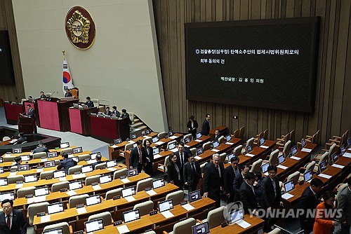 민주, 심우정 검찰총장 탄핵안 발의…법사위로 회부(종합)_정지서