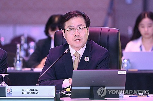 발언하는 여한구 통상교섭본부장