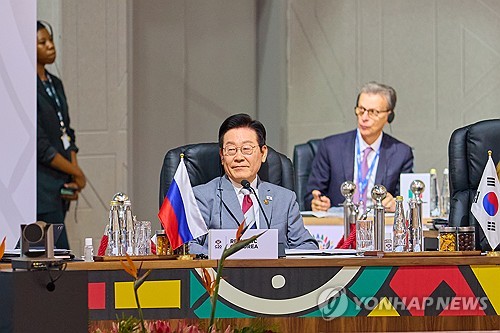 G20 정상회의 1세션 발언 마친 이재명 대통령