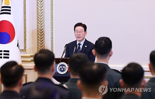 이재명 대통령, 2026년 준장 진급 장성 삼정검 수여식 격려사