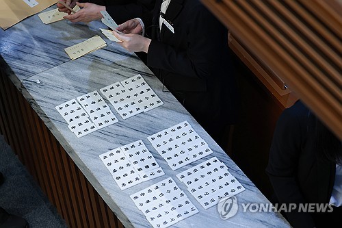 개헌안 표결 불참한 국민의힘 의원들의 명패