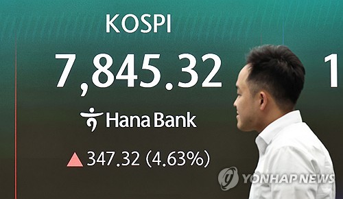 7,800선 돌파한 코스피