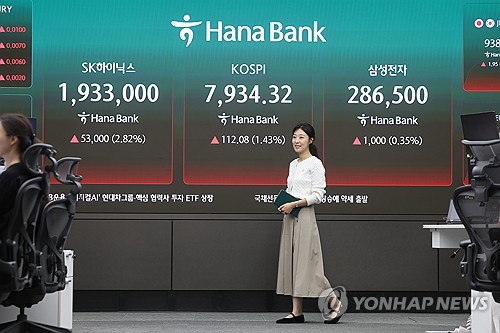 코스피, 사상 첫 7,900 돌파…장중 최고 '7999,67'_신민경