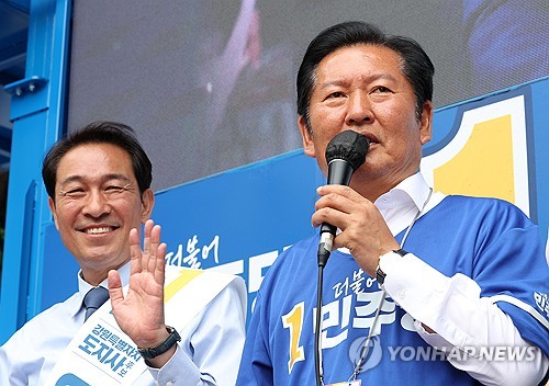 정청래 "1번 뽑는 것이 李정부에 힘 싣는 길…과거 퇴행 국힘 심판해야"_황남경