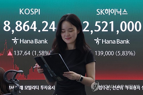 코스피, 강보합 출발 후 신고가 경신…9천선 근접(종합)_최정우