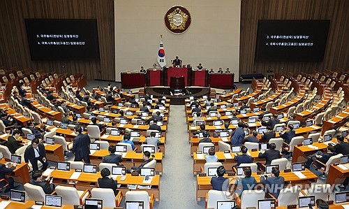 한성숙 총리 인준안 국회 본회의 통과…국힘 표결 불참_황남경