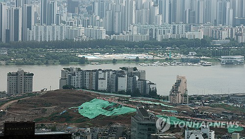 용산과 강남 아파트 단지
