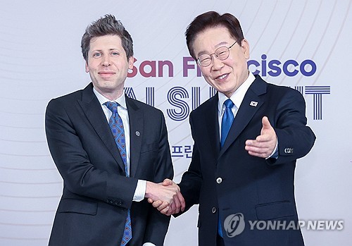 이재명 대통령과 샘 올트먼 오픈AI CEO