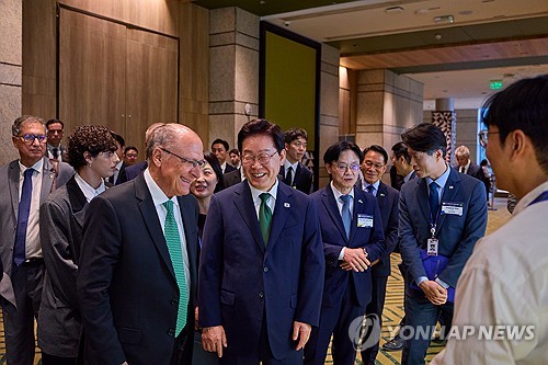 이재명 대통령과 제라우두 아우키민 브라질 부통령