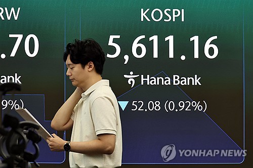 상승 개장 후 하락 전환한 코스피