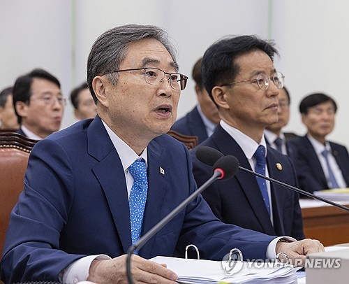 한미 UFS 조기 종료 관련 질의에 답하는 조현 외교부 장관