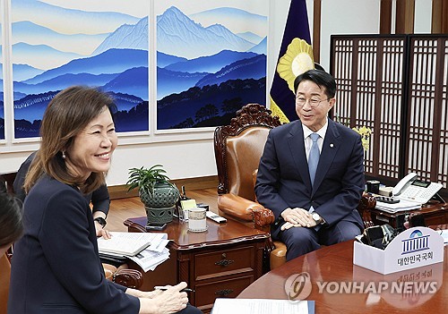 조정식 국회의장, 미셸 스틸 주한미국대사 접견