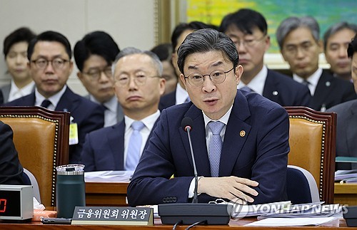 질의 답하는 이억원 금융위원장