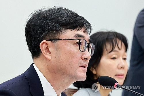 국정감사에서 답변하는 임기근 국조실장
