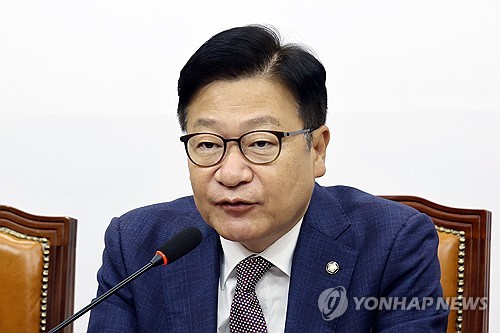 최고위 발언하는 정점식 원내대표