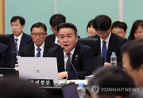 답변하는 관세청장
