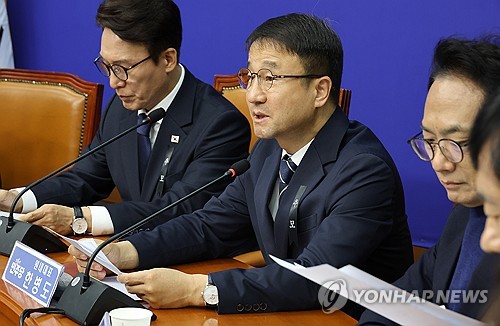 최고위 발언하는 한병도 원내대표